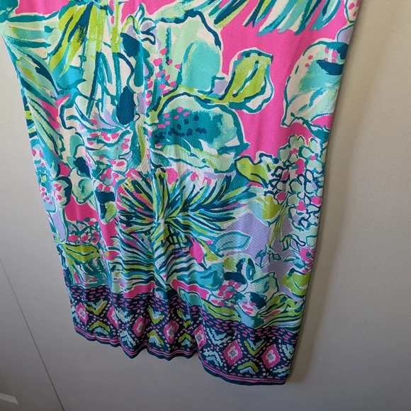 LILLY PULITZER Mini Dress Women Size XS V Neck Short Sleeves Colorful Floral - Picture 3 of 8